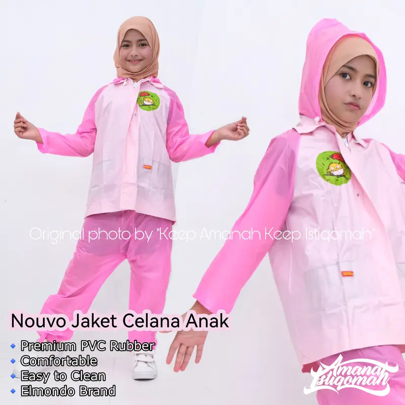 Football Club Jaket Celana Anak Jas Hujan Anak PVC Tahan air 4