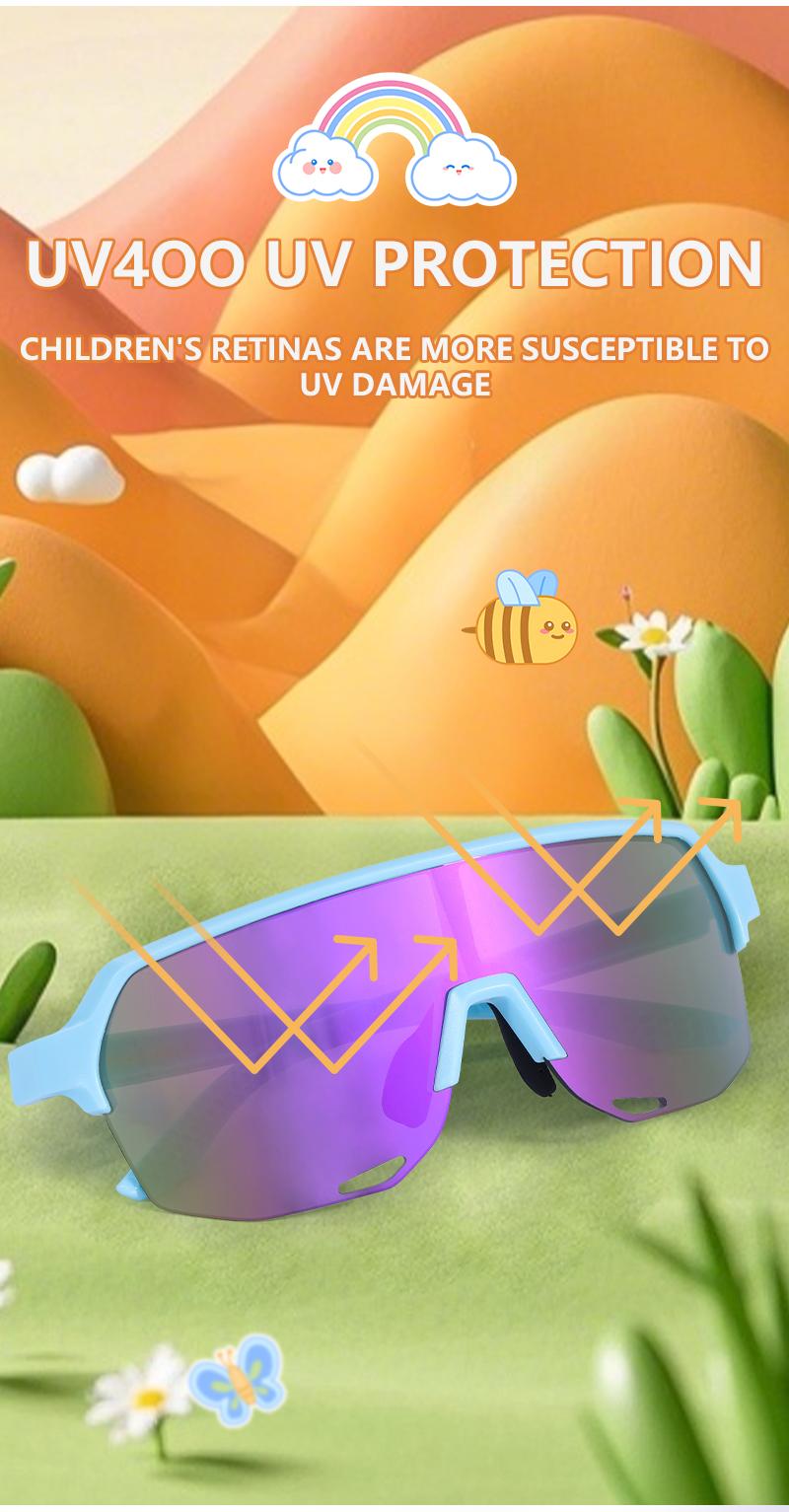 Product Introduction of SCVCN Fashion Kids Sports Glasses Anti-fall, Anti-slip, Anti-ultraviolet, Cycling, Skateboarding, Running, Baseball Sunglasses 4