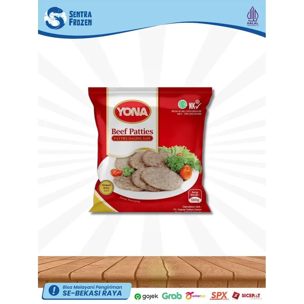 YONA BEEF PATTIES 500GR FROZEN FOOD
