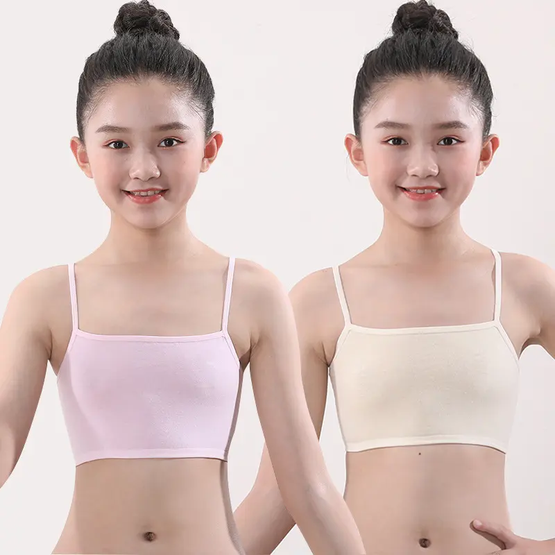 7-13 years old girl vest Teens Bra For Girl Kids bralette tops anti-bump breathable underwear student girl thin sling child