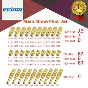 20Pcs/Set Mortorcycle Main Slow/Pilot Jet Scooter For KEIHIN SUDQO PWK PE PWL PWM OKO CVK EVO  Carburetor Main Nozzle NEW!!