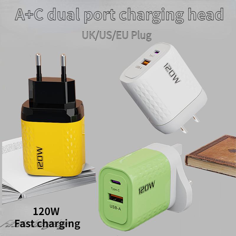 Product Introduction of Bộ sạc USB C, 120W, Sạc nhanh, Bộ sạc điện thoại Type C PD, Thích hợp cho tất cả điện thoại thông minh, QC3.0, Bộ sạc nhanh treo tường, Có phích cắm Anh, EU và Hoa Kỳ, Năm 2024, [Thanh Toán Khi Nhận Hàng] 6