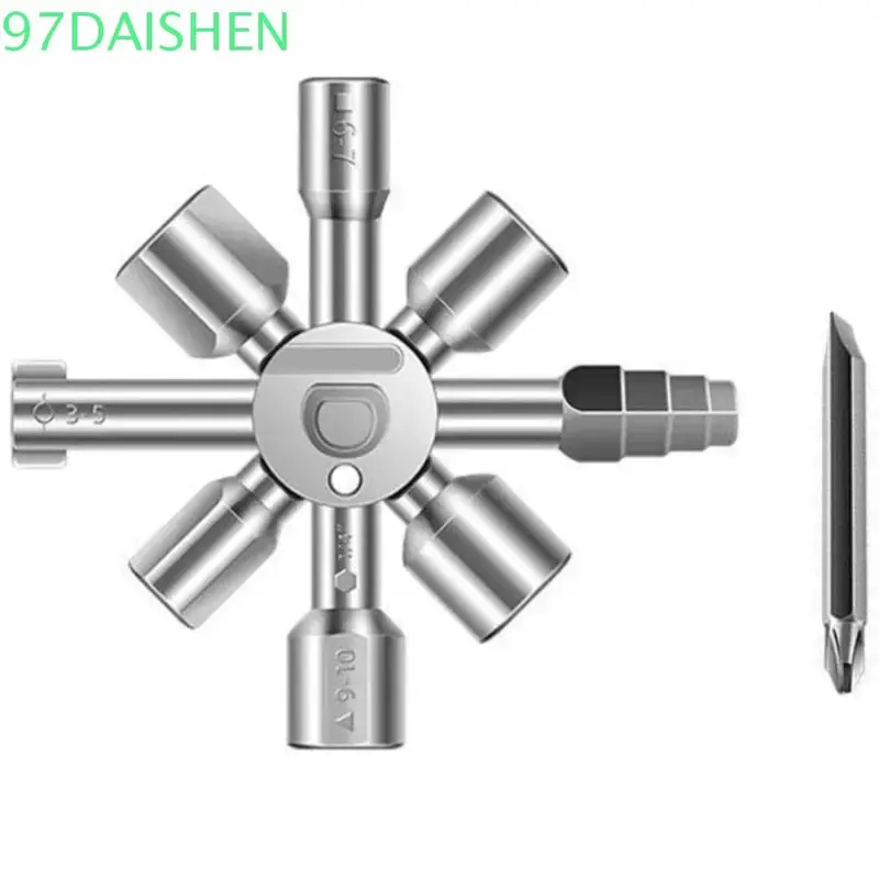 DAISHEN Cross Key Wrench, Multi-purpose Lock Opening Torque Snowflake ...