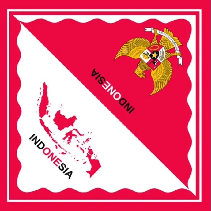 Hijab Segi Empat Voal Motif Kemerdekaan Premium \ Kerudung Agustusan Republik indonesia Raya Mewah Square Muslim Printing 2
