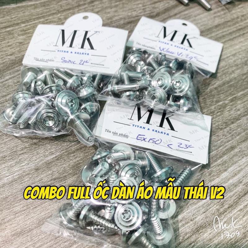 Combo full bộ ốc SALAYA dàn áo mẫu thái V2