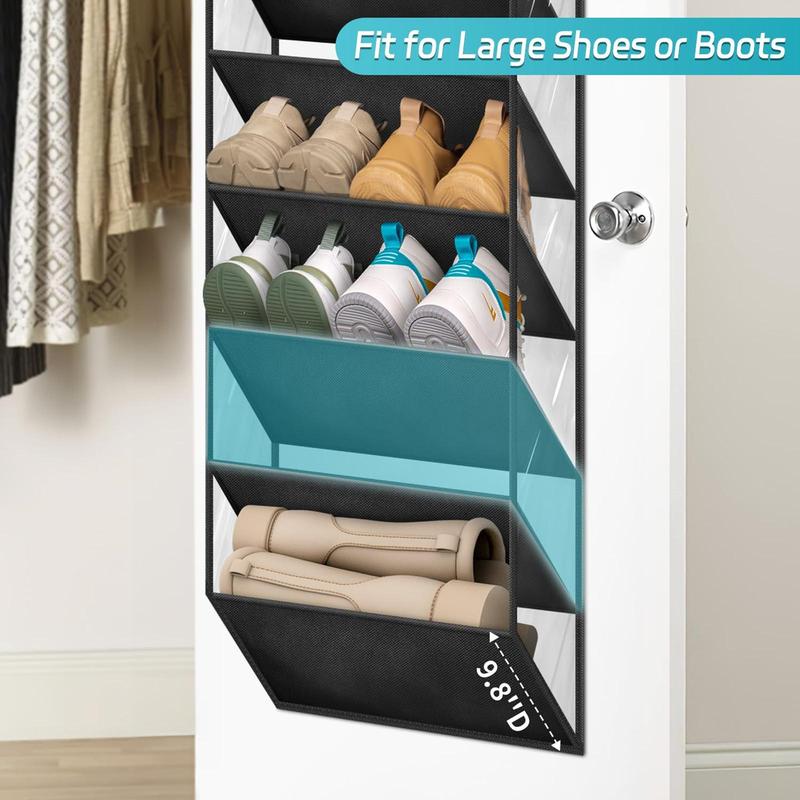 Product Introduction of 10 Tier Over The Door Shoe Organizer, 1 Count Deep Pockets Large Hanging Shoe Storage Bag, Wall Mounted Shelves, Shoe Holder Hanger for Sneakers Boots 3
