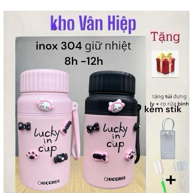  Bình giữ nhiệt nắp vặn dung tích 1000ml ,cọ rửa bình+ túi đựng ly trong suốt 