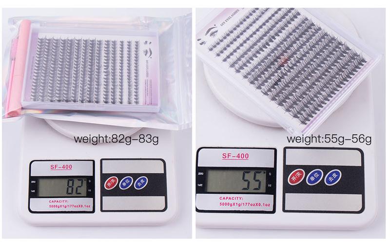 Product Introduction of European and American Thick Large Displacement 280 Clusters D Curved DIY Eyelash Segmented Single Cluster Grafting False Eyelashes 10