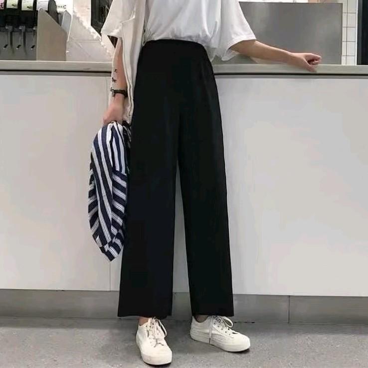 tặng kèm quà nhỏ xinh Quần Ống Suông Lưng Thun Mặc đi học đi chơi đều okila