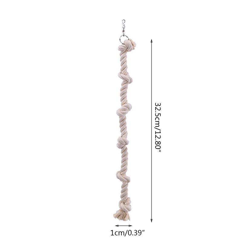 Product Introduction of ZHIXI Bird Bungee Toy Cotton Rope with Knots Parrot Cage Toys for Conure African for G 0
