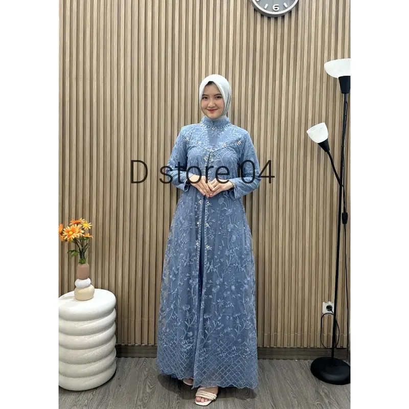 Dstore04 || Kinan Dress III/Gamis Jumbo/Gamis Terbaru/Seragaman Pesta/Dress Pesta/Gamis Kondangan/Gamis Modern 6
