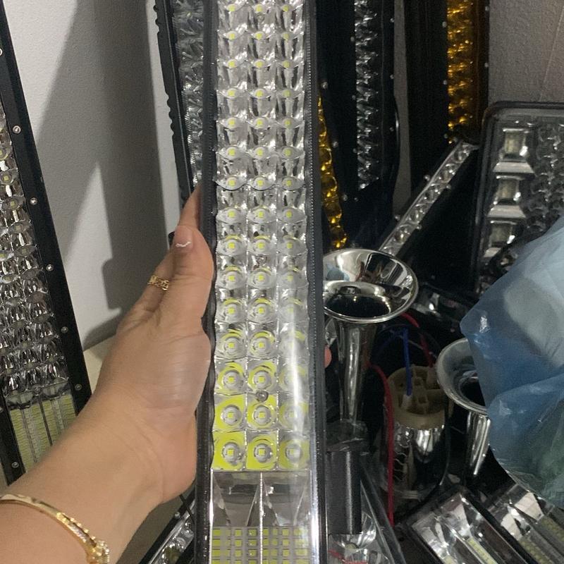 Đèn led trợ sáng 3 hàng 30cm 50cm 80cm 1M ,trợ sáng ô tô ,công nông, máy cày, máy gặt ,máy xúc máy công trình điện chung 12v và 24v
