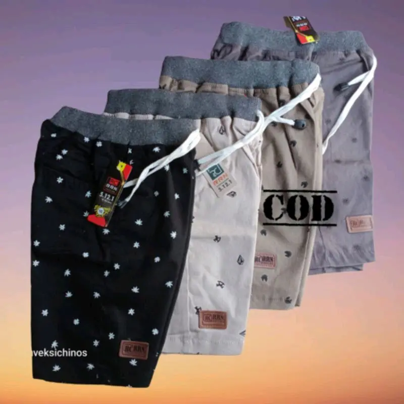 90RB DAPAT 3 Celana Chinos Anak Motif Pendek 0