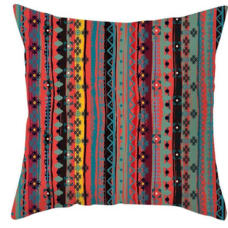 Product Introduction of Boho Style Geometric Pattern Cushion Cover, 4 Counts/set Square Throw Pillow Cover, Household Decoration Supplies for Home Living Room Bedroom 4