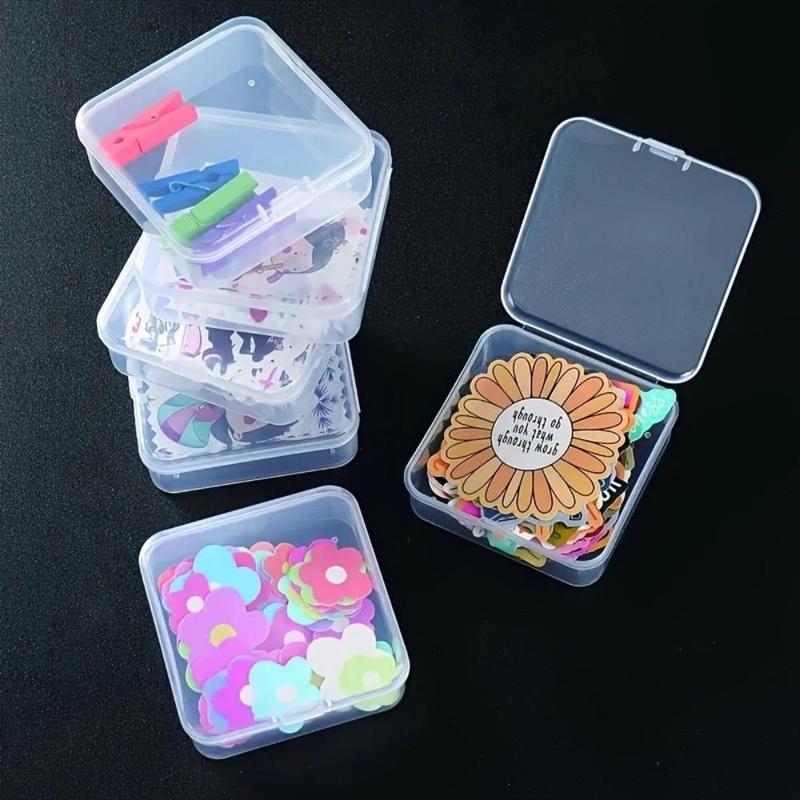 10pcs Transparent Storage Boxes, Mini Multi-functional Portable Storage Boxes, Creative Items Organizers 4