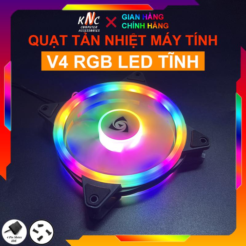 Quạt Tản Nhiệt MÁY TÍNH V4 Fan Led Fan Case RGB Cắm Trực Tiếp Cổng Molex 4Pin Không Cần Hub