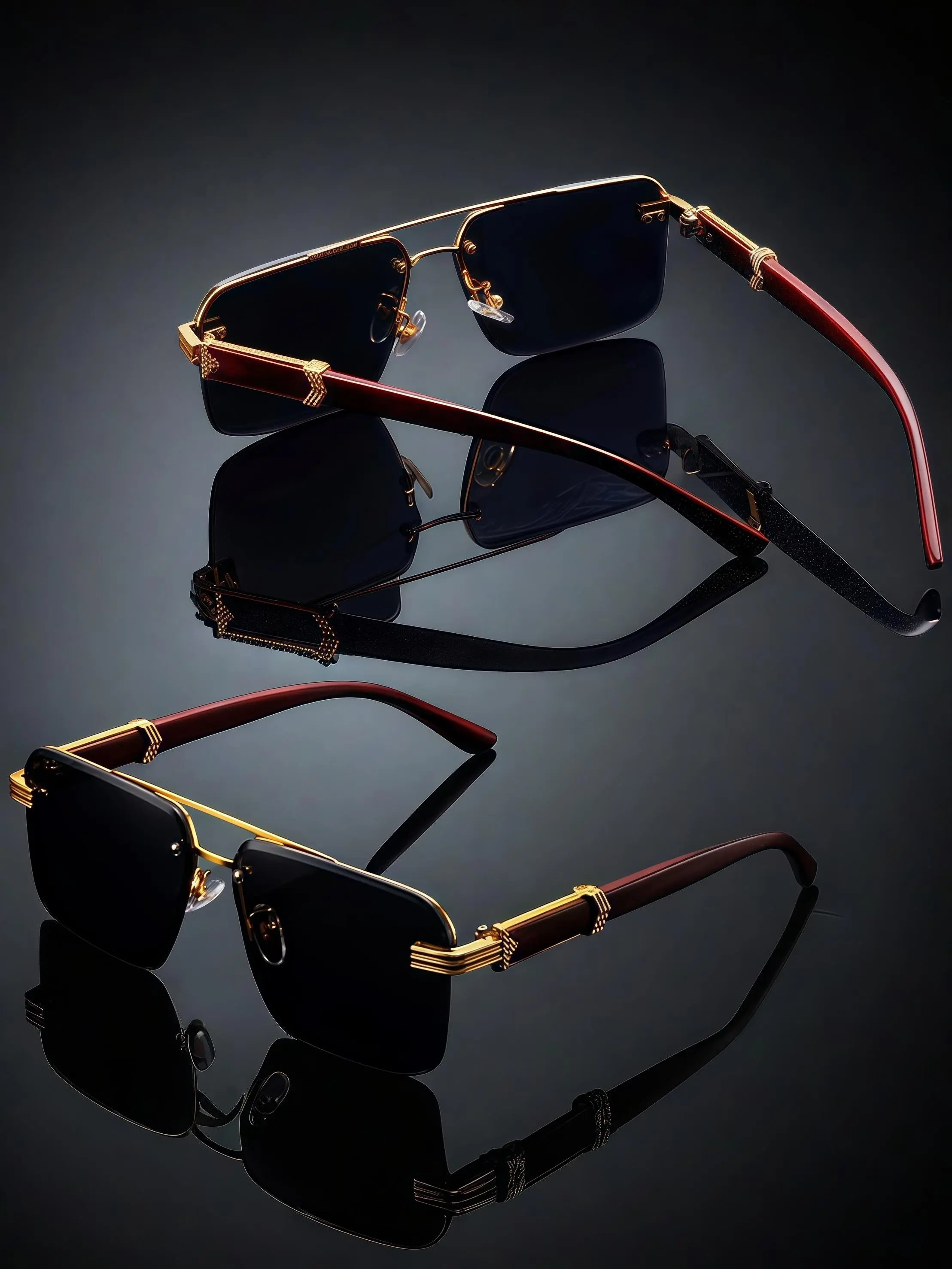 Unisex Vintage Sunglasses, 2 Pairs Trendy Casual Sun Protection Sunglasses for Everyday Use, Fashion Accessories for Outdoor Activities