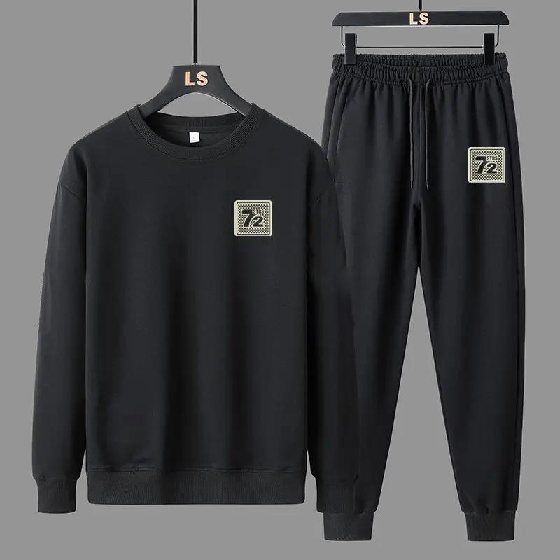 Bộ Đồ Thể Thao Thường Ngày Cho Nam, Áo Khoác Và Quần Jogger, Áo Nỉ Crewneck, Quần Dài Tay, Thích Hợp Cho Mùa Xuân Và Mùa Thu, Bộ Đồ Thể Thao, Năm 2025