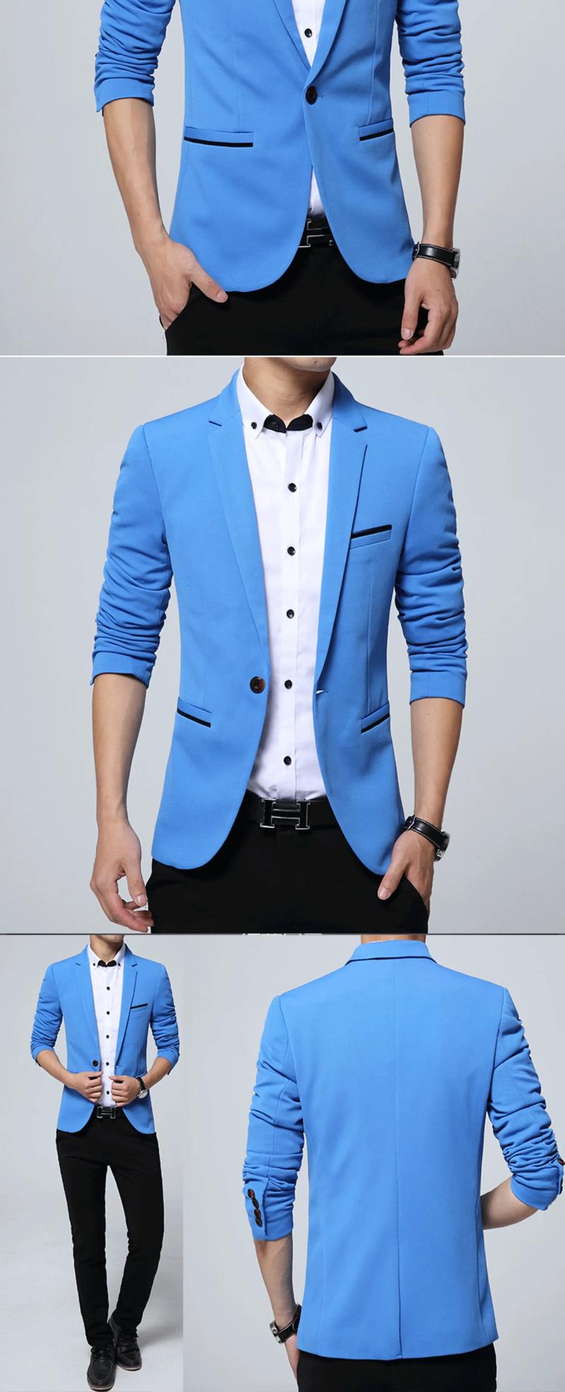 Product Introduction of Men blazer 2024 Autumn New Boutique Slim Fit Suit Jacket/male Business solid Casial Party Dress Suit Coat Fashion men clothing 13
