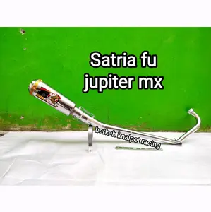 knalpot racing untuk motor JUPITER MX OLD NEW KING SATRIA FU KARBU INJEKSI SONIC 125 150 Bulat Motorcycle