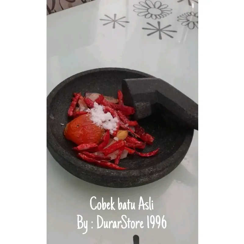 COBEK BATU 100 % ASLI BATU UK. 18 CM FREE ULEKAN 4