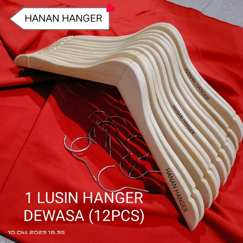 HANGER KAYU / hanger dewas / hanger distro Dapat Diputar Stainless Gantungan 1