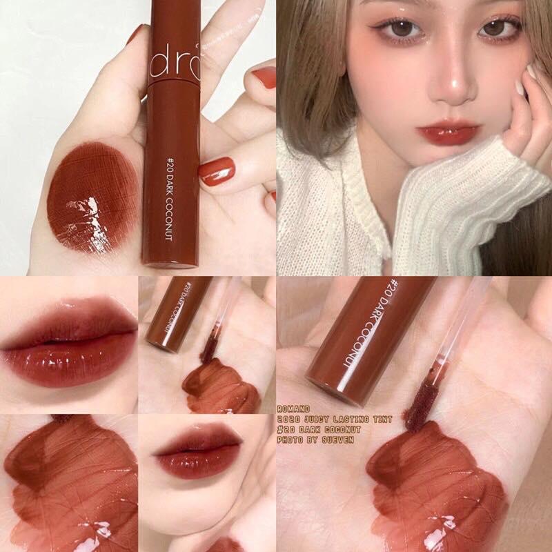 Son Bóng Romand 20 Nâu Đất Dark Coconut Juicy Lasting Tint