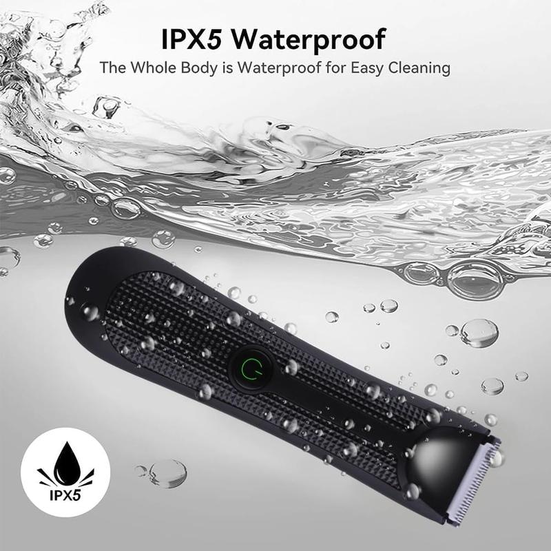 Men's USB Charging Electric Hair Trimmer, 1 Set Waterproof Beard Shaver, Body Hair Trimmer for Men's Daily Use 5