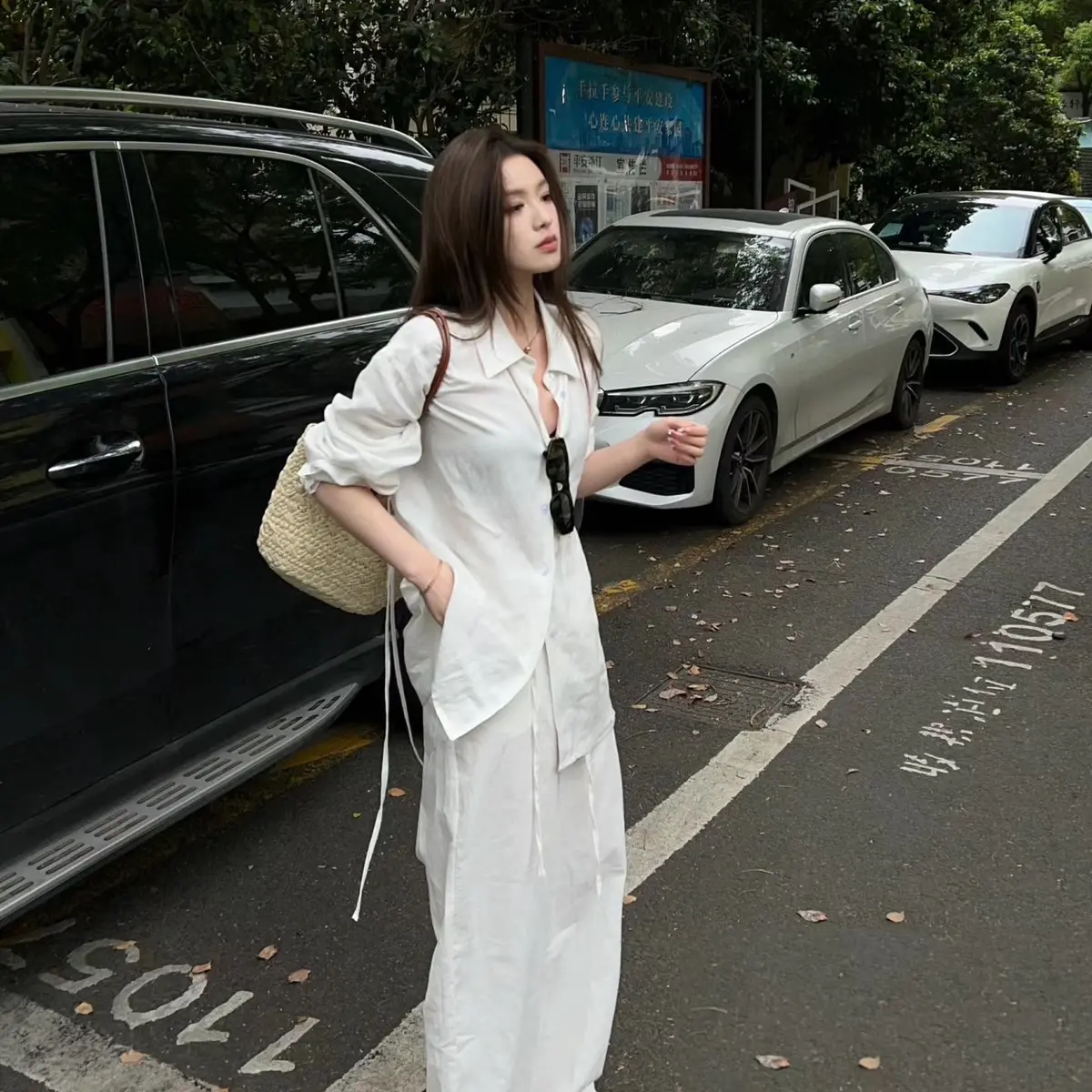 Set sơmi Đũi tơ hàn cao cấp quần ống rộng đi chơi du lịch phong cách vintage mùa hè Nữ Áo  Women Top Voi