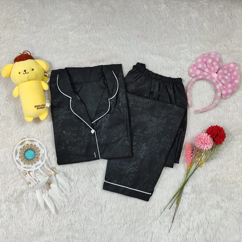 BAJU TIDUR WANITA DEWASA SETELAN PIYAMA  EMBOS 4
