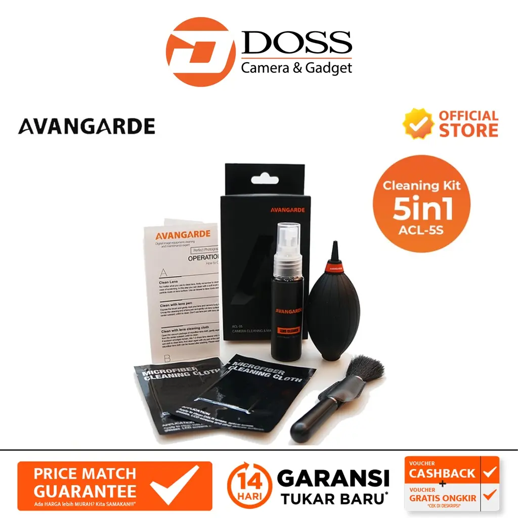 Avangarde Premium Camera Cleaning Kit & Maintenance Kit 5 in 1 (ACL5S)