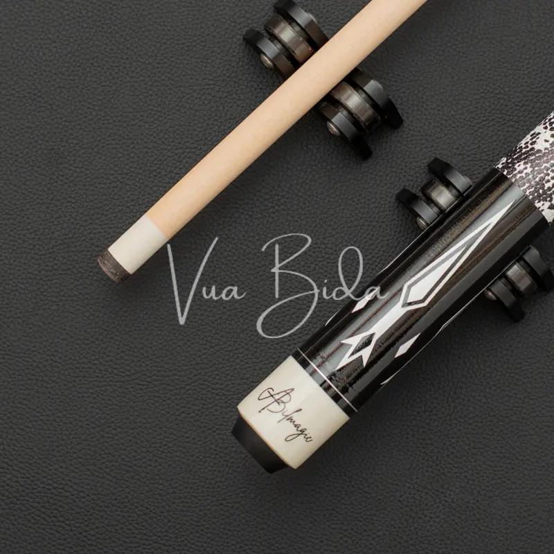 Cơ Bida Lỗ Magic Đen Trắng Tay Pu Kì Đà giá rẻ 2