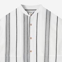 Gambar Baju Muslim Duha Muslimwear - Baraa Shirt Long Sleeve - White Black dari Duha Muslim Wear Kota Tangerang 3 Tokopedia