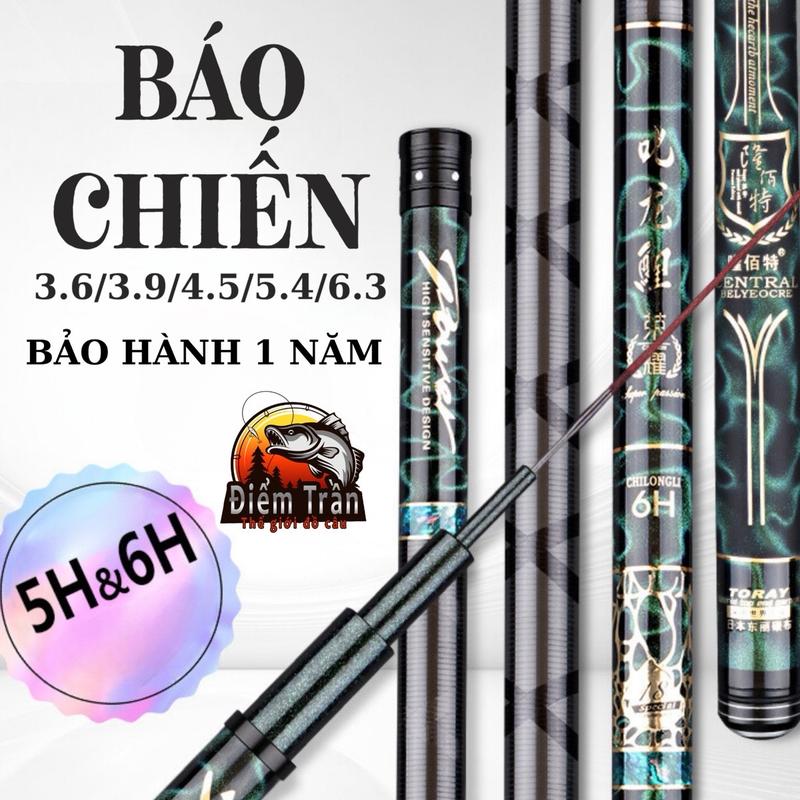 ( Bảo Hành ) Cần Tay Báo Chiến 5H Và 6H Chính Hãng Kèm Ngọn Trục Đi Câu Fishing Bắt Cá Nam