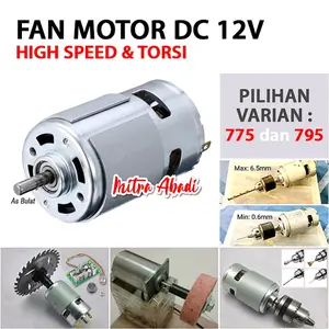 Fan Motor DC 12V HIGH SPEED & TORSI (DINAMO MOTOR)