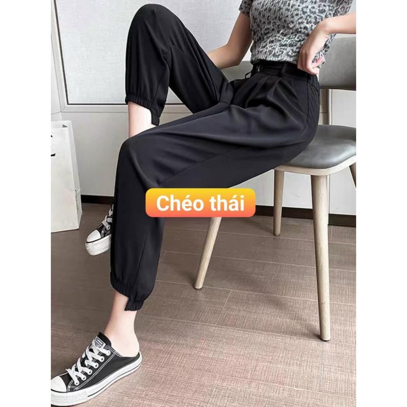  Mã 72 Quần baggy nữ cạp sau bọ chun lệch gấu 