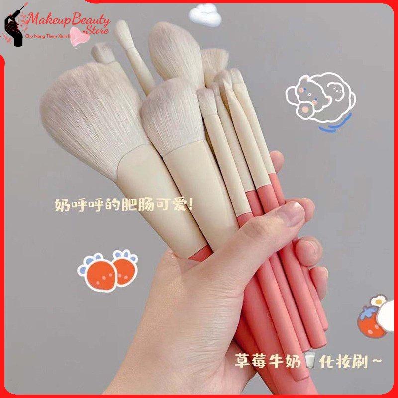 Bộ cọ trang điểm 12 món, cọ trang điểm makeup cá nhân chuyên nghiệp màu hồng A32 MS 846 [ MakeupBeauty_Store ] 1