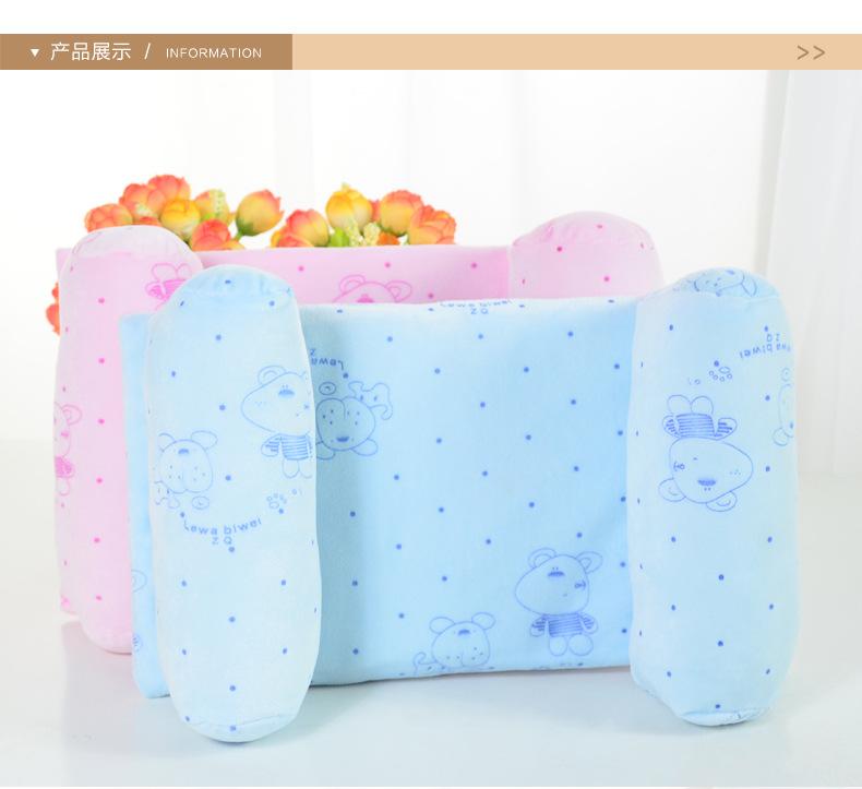 Product Introduction of Newborn Baby and Infant Pillow Baby Pillow Anti-Deviation Head Baby Pillow Pure Cotton Diamond Velvet Pillow 3