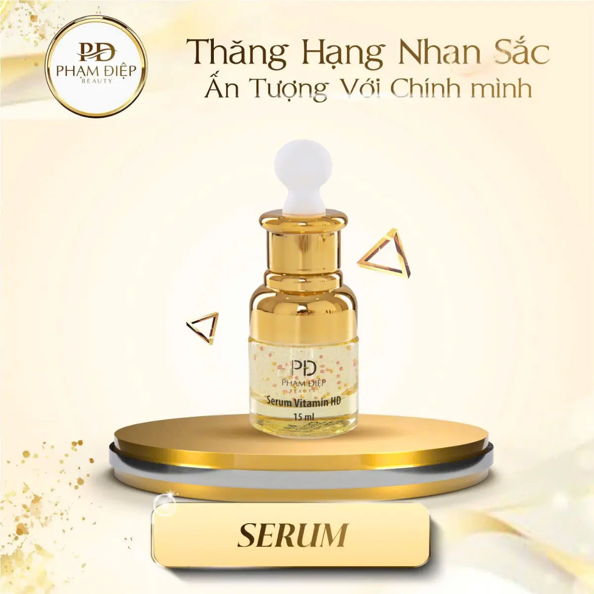Serum Vitamin HD PHẠM ĐIỆP BEAUTY 15ML Hỗ Trợ Dưỡng Sáng Da, Cấp Ẩm Cho Da, Làm Đẹp Da Women Skincare
