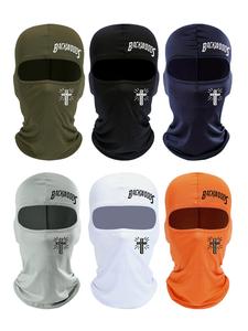 Pasamontañas unisex con estampado de letras y cruz, protección solar y contra el viento, accesorios de moda para ciclismo al aire libre