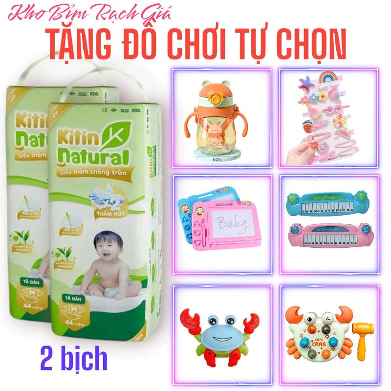 (TẶNG ĐỒ CHƠI TỰ CHỌN) 2 bịch tã bỉm KITIN NATURAL đủ size Cho Bé