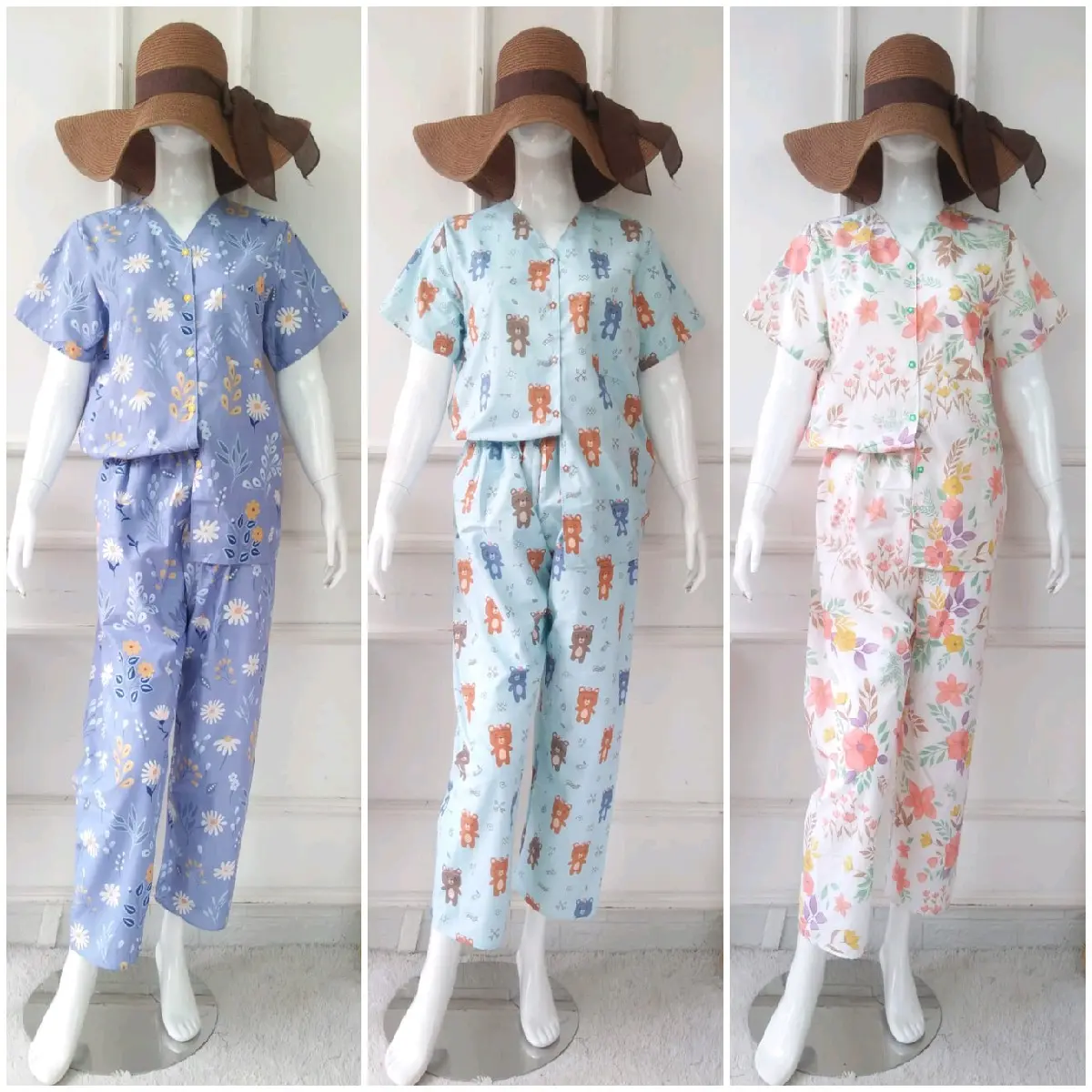 Piyama Katun jepang Ld 104cm Katun