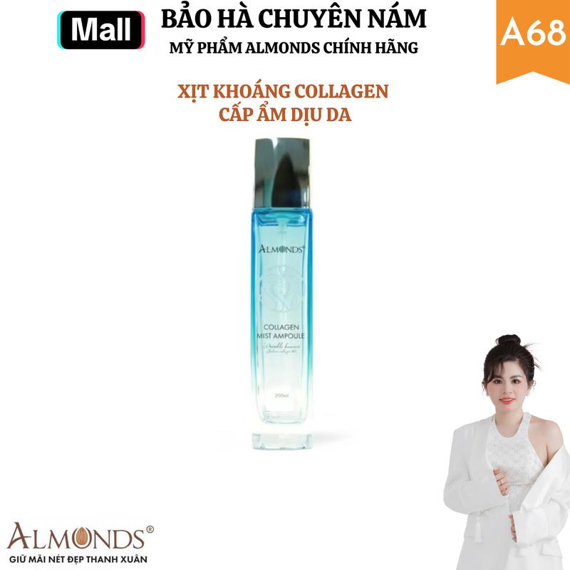 A68 - Xịt khoáng collagen cấp ẩm dưỡng mềm mịn da