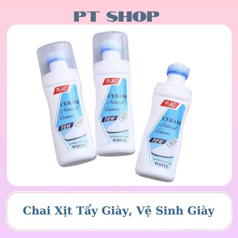 Chai xịt tẩy trắng giày, vệ sinh giày cực nhanh - Lọ vệ sinh tẩy vết ố vàng trên giày nhỏ gọn tiện lợi PT SHOP 2