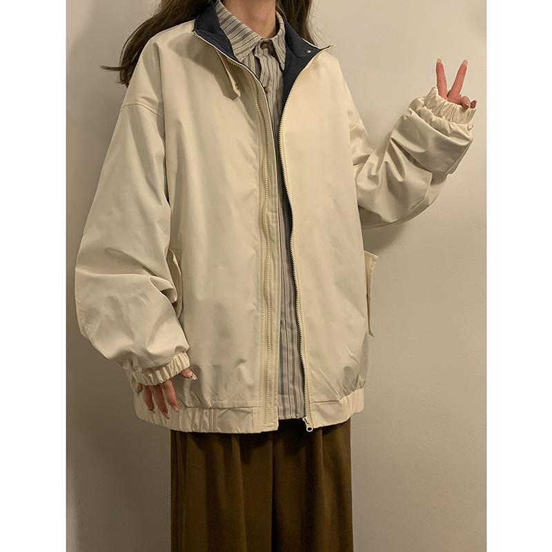 Áo Khoác Gió Nam Nữ Form Rộng Cúc Bấm Cổ Áo Khoác Dù Thu Đông 2 lớp Chống Nước Chống Bụi thời trang Hàn Quốc
