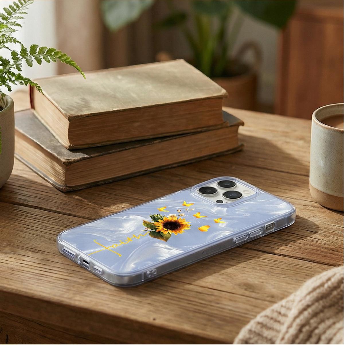 bunga matahari Casing hp untuk iPhone 17 PRO MAX 17 AIR 16 PLUS 16 15 14 13 12 11 7P 8+ 8 7 6P 6 XS MAX XR X=XS silikon phone case terbaru aesthetic softcase lucu estetik mewah premium shockproof transparan cover