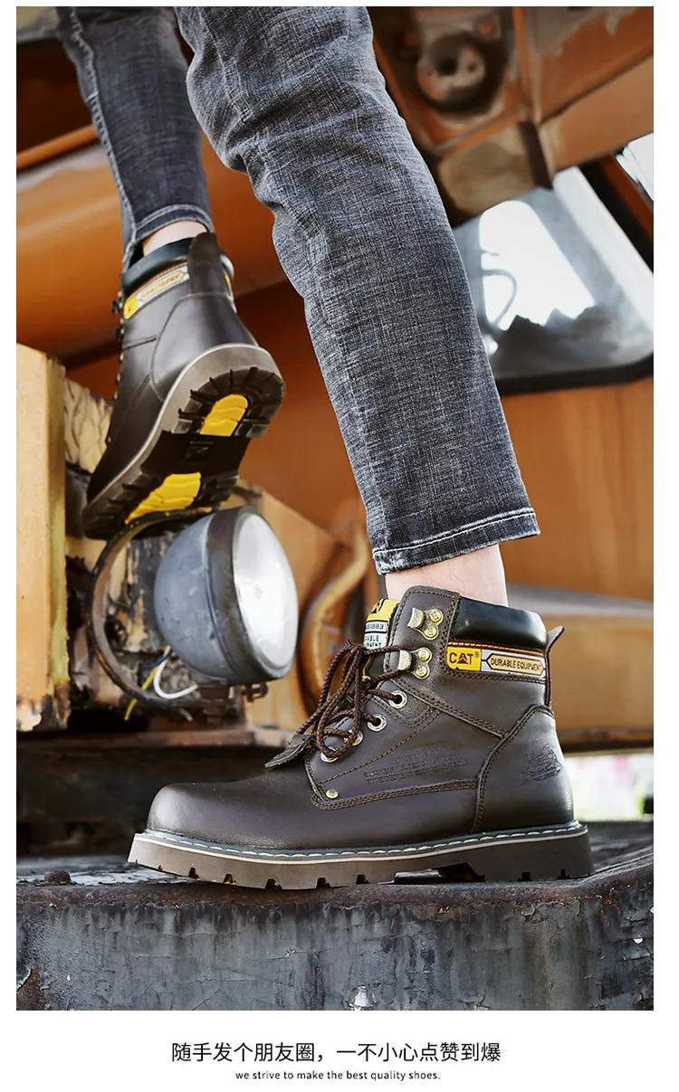 Product Introduction of But Keselamatan, Caterpillarnewbrightleathersafetyboots, dengan Kaki Keluli CAT, Sesuai untuk Kerja Luar Shoes 23