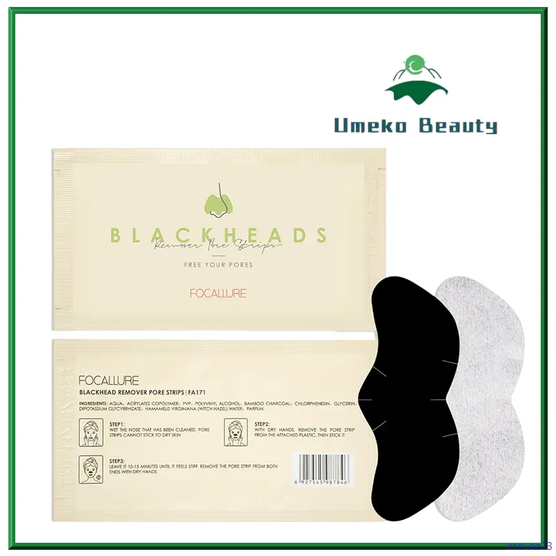 erouse23 Miếng dán lột mụn FOCALLURE làm sạch sâu giảm mụn đầu đen cho vùng mũi 2.2g