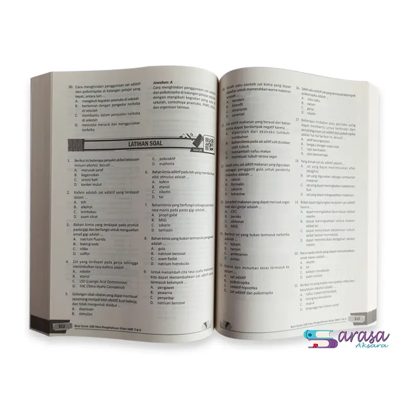 Buku Pelajaran SMP Best Score 100 Bank Soal IPA SMP MTS Kelas 7 8 9 ( Buku Materi dan Soal IPA ) 4