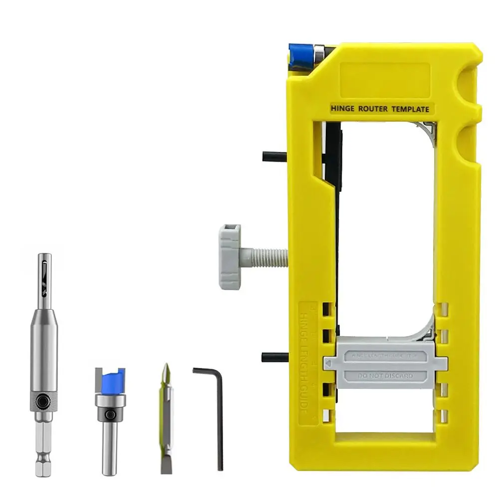 Hinge Door Lock Hole Positioner Kit Set, Hinge Door Lock Installation Kit, Mortiser Template Holder Orifice Locator, Door Hardware Tool
